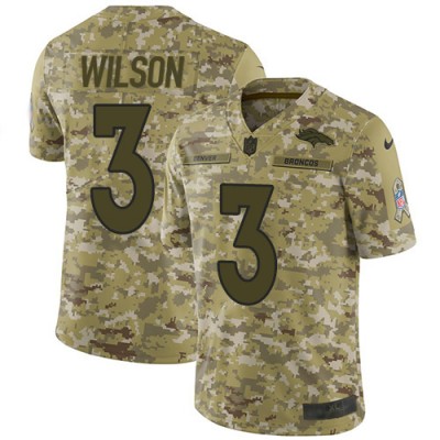 Nike Denver Broncos #3 Russell Wilson Camo Men's Stitched NFL Limited 2018 Salute To Service Jersey